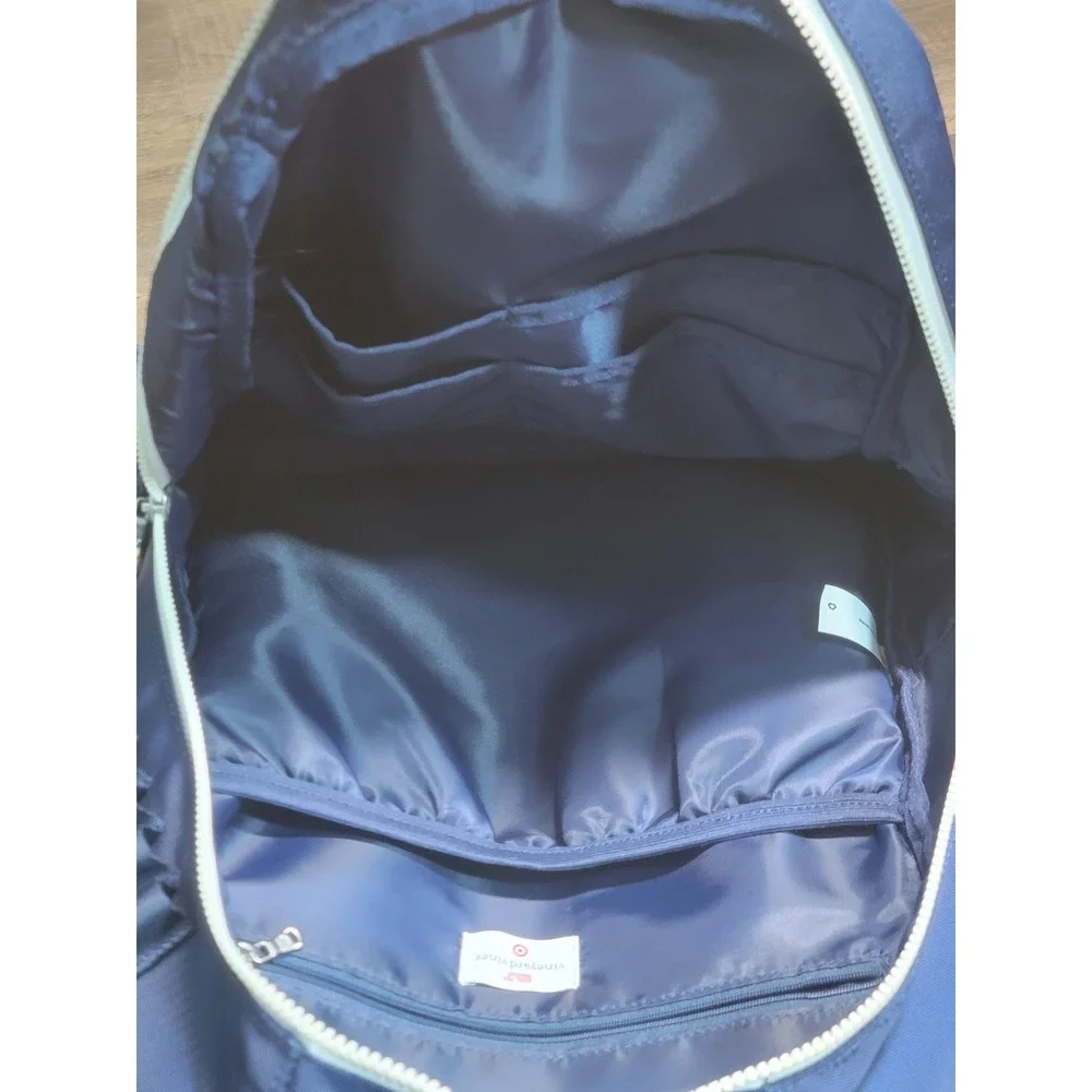 Vineyard Vines Target Navy Blue Pink‎ Logo Backpack Padded School Bag RN17730